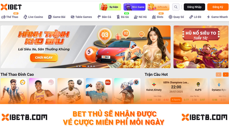 Bet thủ sẽ nhận được vé cược miễn phí mỗi ngày