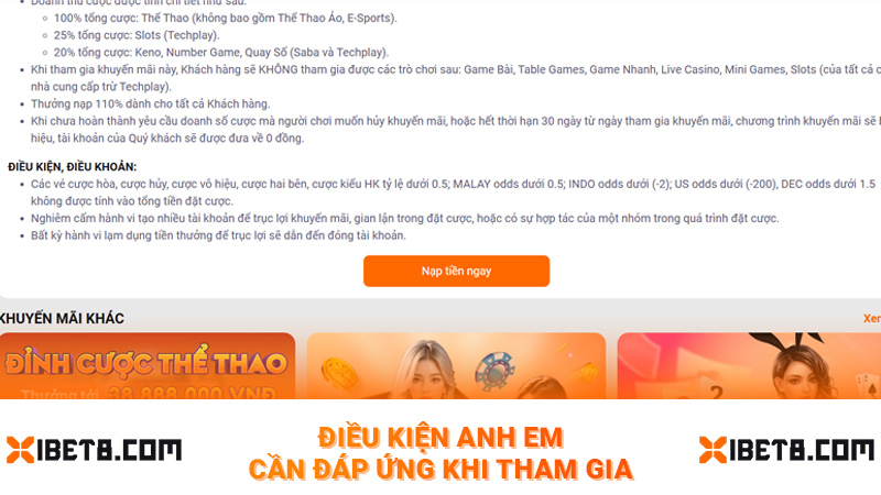 Điều kiện anh em cần đáp ứng khi tham gia