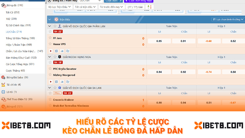 Hiểu rõ các tỷ lệ cược kèo chẵn lẻ bóng đá hấp dẫn