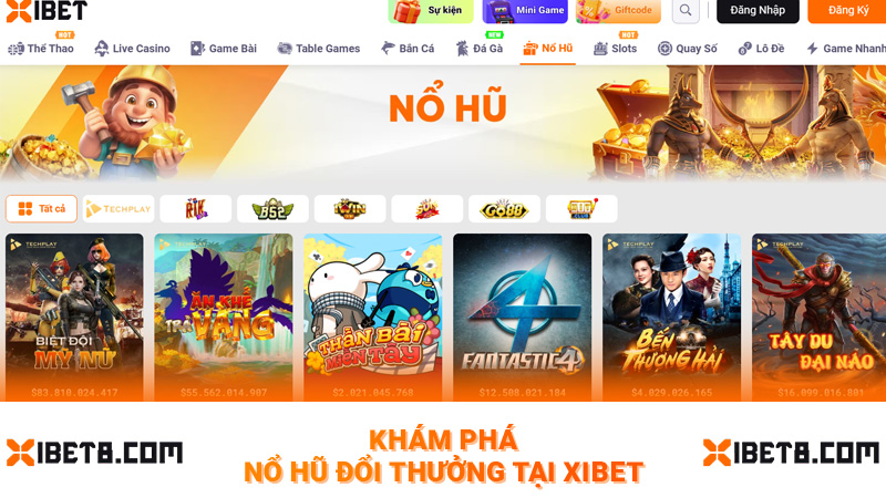 Khám phá nổ hũ đổi thưởng tại Xibet