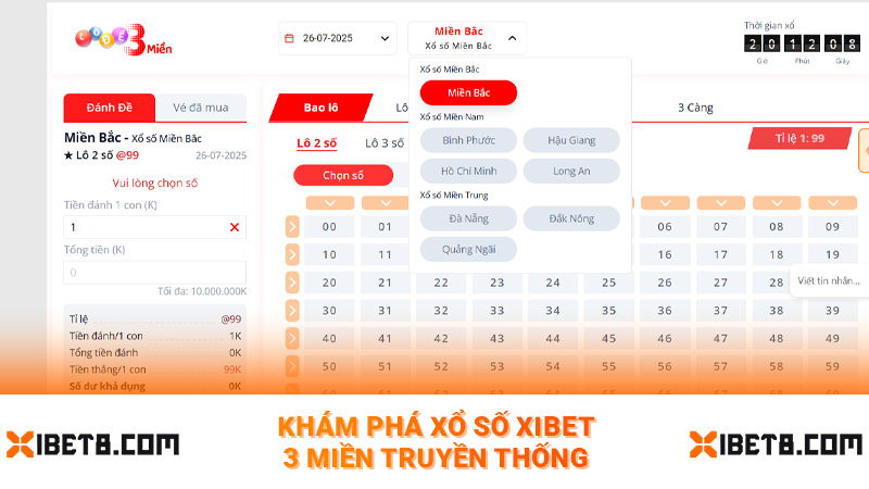 Khám phá xổ số Xibet 3 miền truyền thống
