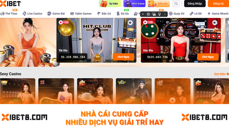 Nhà cái cung cấp nhiều dịch vụ giải trí hay