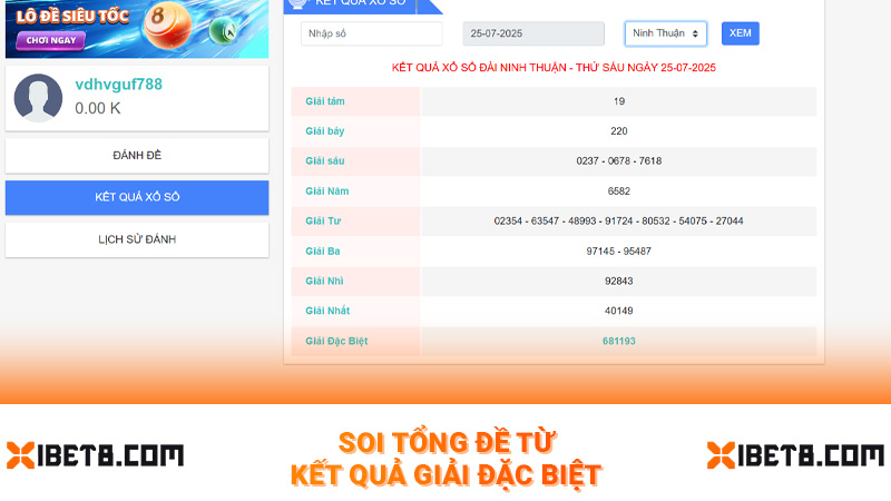 Soi tổng đề từ kết quả giải đặc biệt